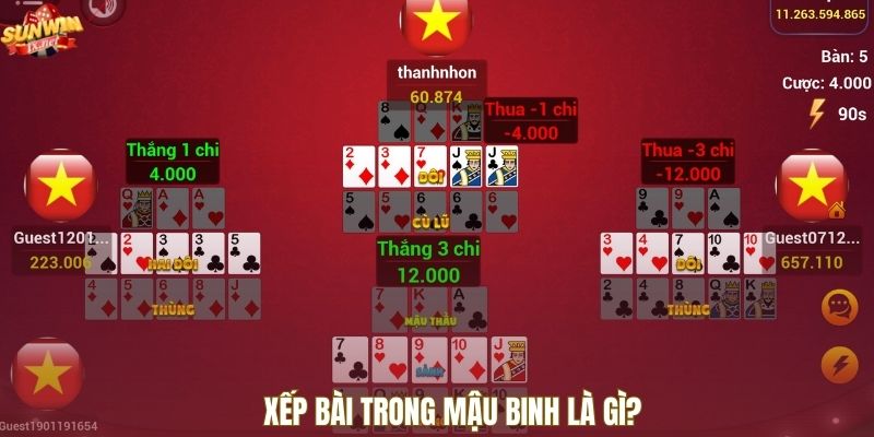 Xếp bài trong Mậu Binh là gì?